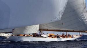 Classic sailing yacht in the Cannes area